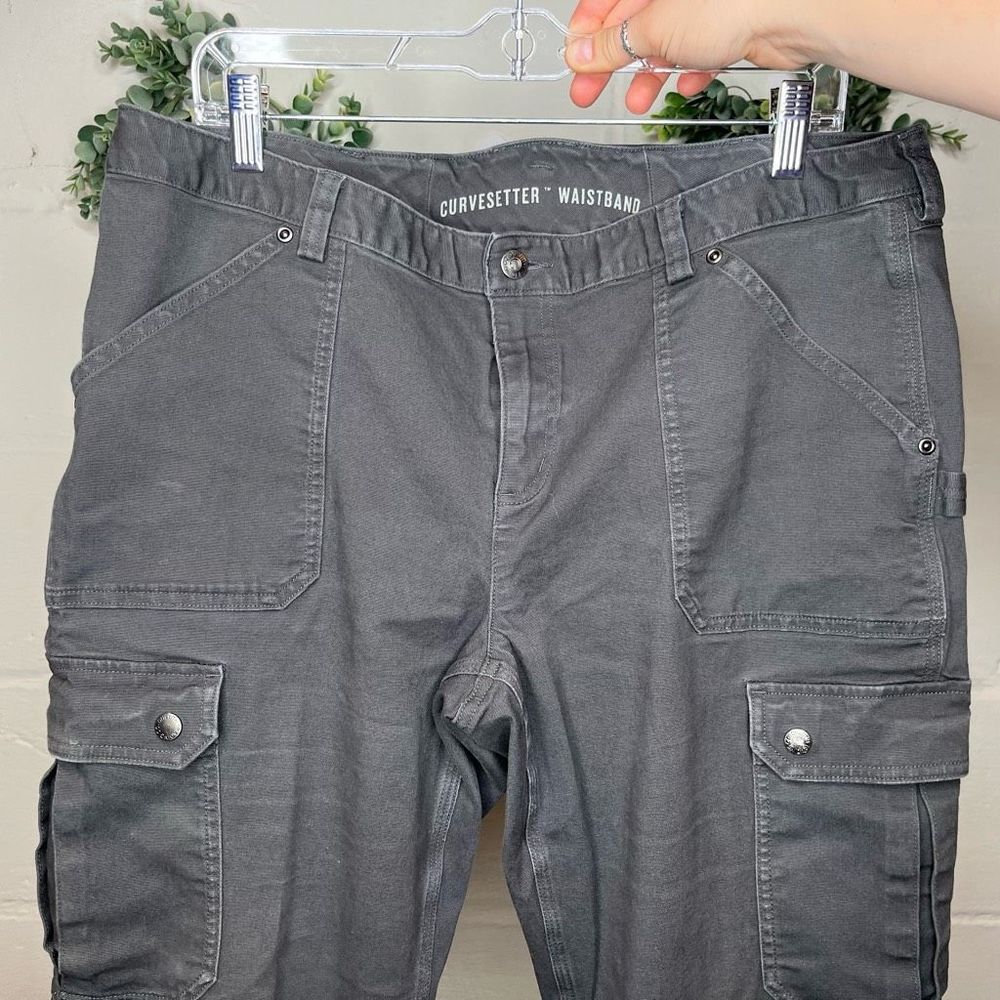 Duluth Trading Co Charcoal Straight Leg Cargo Pants
